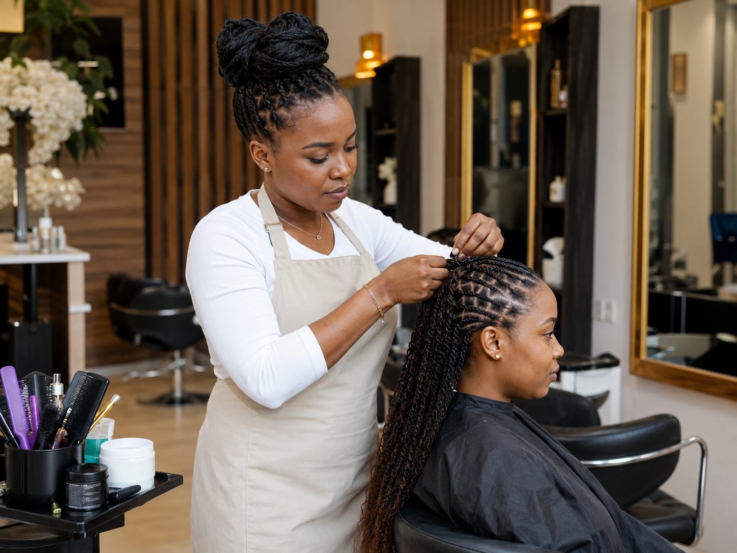 Gérante de salon de coiffure ou boutique beauté au Cameroun