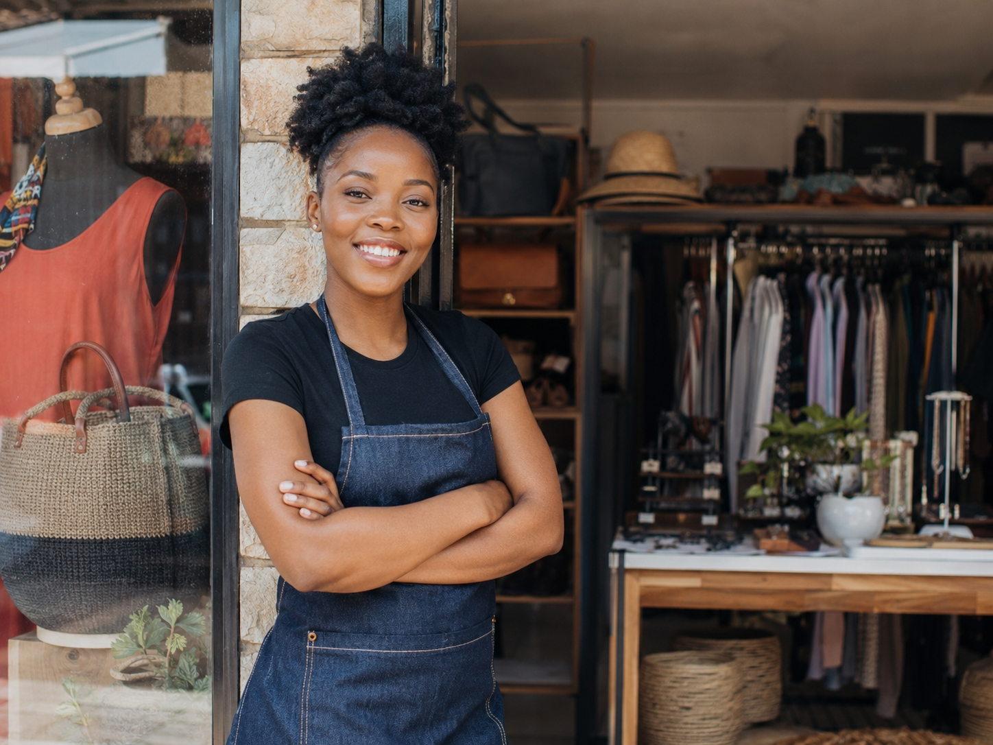 Young Cameroonian entrepreneur starting a small business